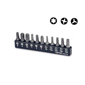 Набор бит 1/4″ 11шт. TOPTUL