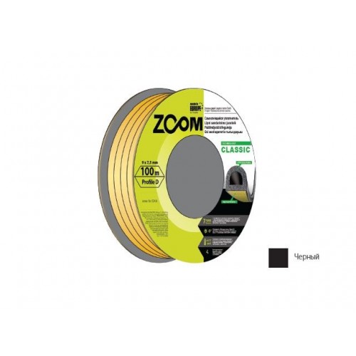 Уплотнитель “D” черный 100м ZOOM CLASSIC Уплотнитель “D” черный 100м ZOOM CLASSIC