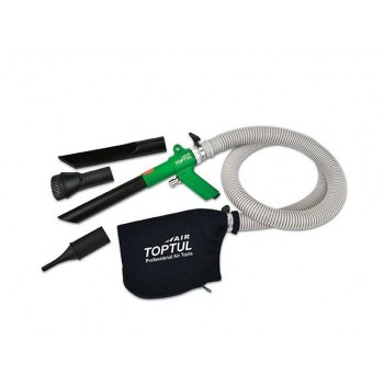 Пневмопистолет всасывающий с насадками TOPTUL