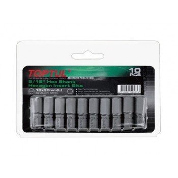 Насадка шестигранник 3мм 5/16″ 10шт блистер TOPTUL