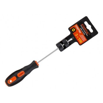 Отвертка “-” 3,0×100мм SL STARTUL PROFI (ST3031-310) (плоская шлицевая SLOTTED, рукоятка Anti slip)