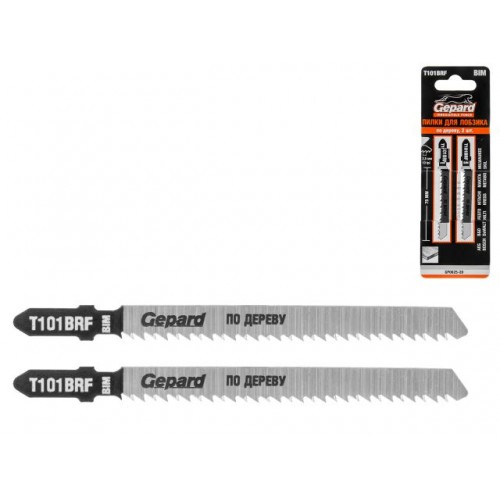 Пилка лобз. по дереву T101BRF (2 шт.) GEPARD (по ламинату) Пилка лобз. по дереву T101BRF (2 шт.) GEPARD (по ламинату)