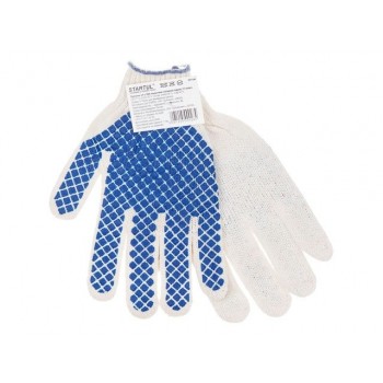 Перчатки х/б с ПВХ покрытием (обливная ладонь) 7,5класс STARTUL (ST7194) (шахматный облив)
