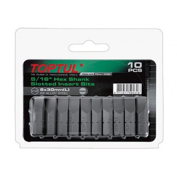 Насадка шлицевая 5/16″ 1,2х6,5х30м 10шт блистер TOPTUL