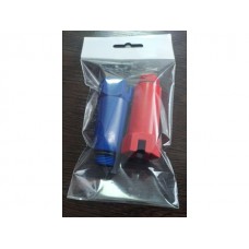 Заглушка монтажная 1/2 красная/синяя (в уп. 2 шт) (ЮстаПласт)