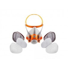 Полумаска 6500 с фильтрами 6510 А1 с предфильтрами и с держателями Jeta Safety (комплект) (р-р М, для защиты дыхания (полумаска, фильтры A1 2шт, предфильтры 4шт, держатели 2шт))