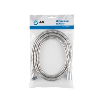 Шланг душевой, SUS/PVC, 1/2" г-г 150 см, мат., AV Engineering (Гайка цинк, 7 бар)