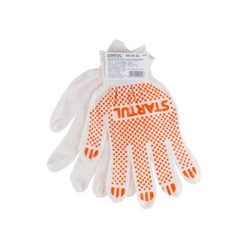 Перчатки х/б с ПВХ “Точка” 13класс с логотипом STARTUL (ST7193)