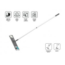 Швабра для пола с насадкой из микрофибры, серая, PERFECTO LINEA (Телескопическая рукоятка 67-120 см)