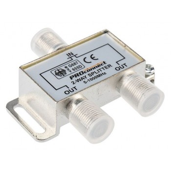 Делитель ТВ х 2 под F разъём 5-1000 МГц PROCONNECT (REXANT)