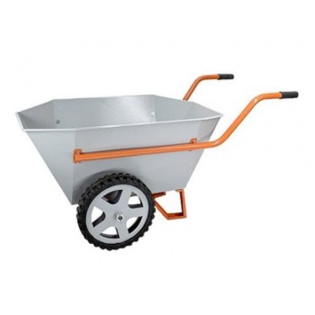 Тачка хозяйственная ТХ (200л, 400 кг, двухколесная, литая резина 380х70мм, вес 28 кг) (пр-во РБ) (КОМ)