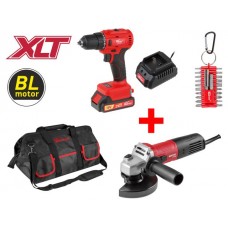 Аккум. дрель-шуруповерт WORTEX BD 1815-1 DLi в кор. ALL1 + АКЦИЯ! (+ ушм WORTEX AG 1209 + сумка (со скидкой в 15%!)+ Набор бит WORTEX HBS 22 в подарок)