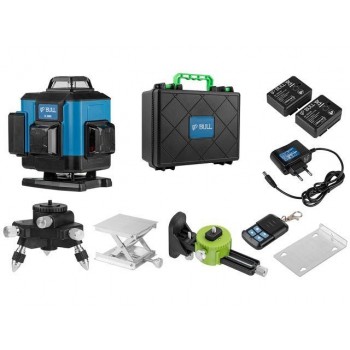 Нивелир лазерный BULL LL 3404 в кор. (проекция: 4 плоскости 360°, до 60 м, +/- 0.3 мм/м, резьба 1/4″, зеленый луч)