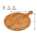 Поднос бамбуковый с ручкой, круглый, 34х25.5 см, BAMBOO, PERFECTO LINEA (Доска)