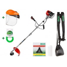 Мотокоса ECO GTP-145S Сomfort с разб. штангой + Щиток защ + Леска ф2ммх15м кругл (1.45 кВт, 2.0 л.с., 43.0 см3, лёгкий запуск,нож 3Т, ремень двухлямочный, вес 7.6 кг)