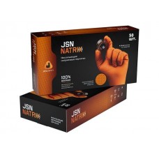Перчатки нитриловые, р-р 9/L, оранж., уп. 25 пар,  JetaSafety (Ультрапрочные) (JETA SAFETY)