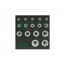 Набор головок 1/4″, 3/8″, 1/2″ 6EPR-32EPR 16предм. TOPTUL (GABF1601)