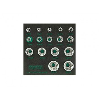 Набор головок 1/4″, 3/8″, 1/2″ 6EPR-32EPR 16предм. TOPTUL (GABF1601)