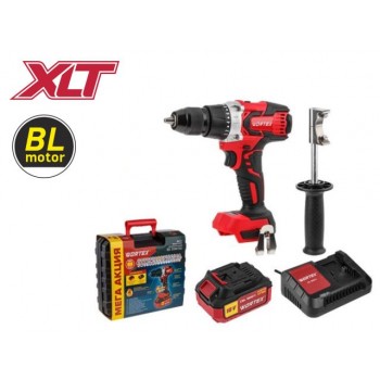 Аккум. дрель-шуруповерт WORTEX BD 2030 Dli в чем. ALL1 XLT SET БЕСЩЕТ., 18 В, 80 Н*м, 1х4 А*ч, БЗ (шурупы до 13 мм)