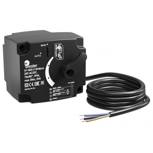 Привод Wester S11 MOD X 20758A-K AC/DC 24 V AC/DC 75s/90° 0-10 VDC 5 Nm Привод Wester S11 MOD X 20758A-K AC/DC 24 V AC/DC 75s/90° 0-10 VDC 5 Nm