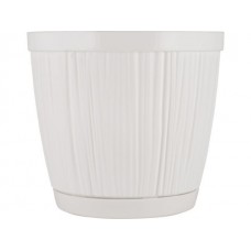 Горшок для цветов с прикорневым поливом, 1,8 л., Barcelona, белый, InGreen