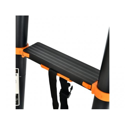 Лестница телескопическая 2-х секц. алюм. 330/660см, 2х8 ступ. 22,8кг BLACK LINE STARTUL (ST9932-066) (усиленное шарнирное соединение, ширина ступени 8см, прорезиненные колеса и доп.стабилизаторы) Лестница телескопическая 2-х секц. алюм. 330/660см, 2х8 ступ. 22,8кг BLACK LINE STARTUL (ST9932-066) (усиленное шарнирное соединение, ширина ступени 8см, прорезиненные колеса и доп.стабилизаторы)