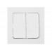 Выключатель 2 клав. проходной (скрытый, 10А) белый, Astrum, BYLECTRICA