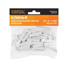 Клин д/каф. плитки большой 38х8х7мм 100шт STARTUL MASTER (ST4402-38) (используются без зажимов, СВП)