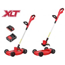 Триммер аккум. WORTEX TB 2818 ALL1 XLT SET 18В, шир.скаш.300 мм, авт.подача лески, леска 1.6 мм (2 Ач акб и зу, с тележкой, поворотная голова, поворотная телескоп.штанга)