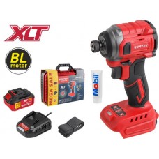 Аккум. ударный гайковерт/винтоверт WORTEX CWR 0218 в чем. XLT 1x4 А*ч, БЕСЩЕТ., 18 В, 220 Н*м (внутр. шестигр. 1/4", вес 0,92 кг)