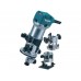 Фрезер кромочный MAKITA RT 0702 CX2 + аксессуары в сумке (710 Вт, цанга 8 мм, 30000 об/мин, регул. об.)