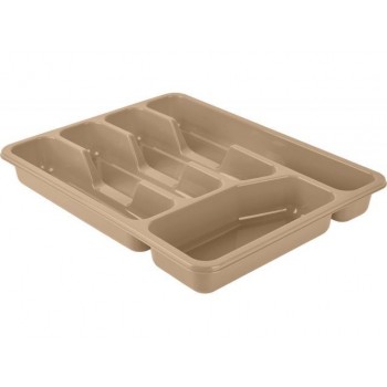 Лоток для столовых приборов, пятисекционный, 330х260х43 мм., шоколадный мокко, PLAST TEAM