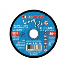 Круг отрезной 125х0.8x22.2 мм для для металла Long Life  LUGAABRASIV