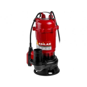 Насос погружной для грязной воды ASILAK SLP-1500 (1500 Вт, 15000 л/ч, погружение до 6 м)