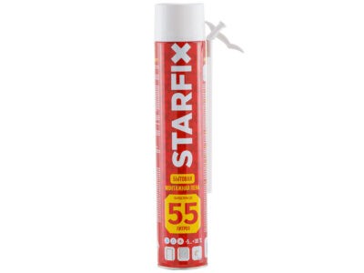 Пена монтажная бытовая всесезонная starfix foam 55 (750мл) (Выход пены до 55 литров)